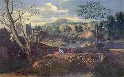 Nicolas Poussin Ideale Landschaft oil